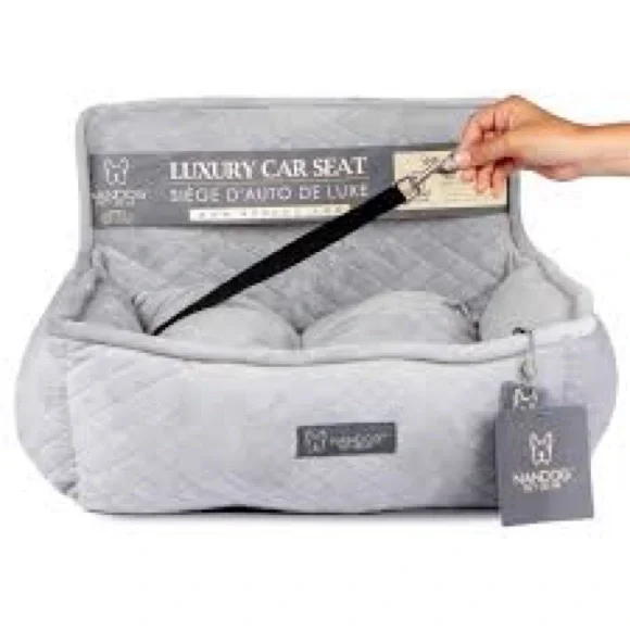 Nandog Pet Gear Luxury Dog Car Seat Light Gray - Picture 2 of 15